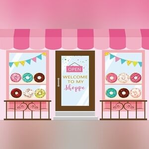 Donut Shop Birthday Baby Shower Photography Backdrop Size 7x5ft - New In Package